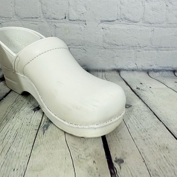 Dansko Loafer Women Size 10.5-11 US 41 EU White Slip On Minimalist Nurse Work - Picture 14 of 15